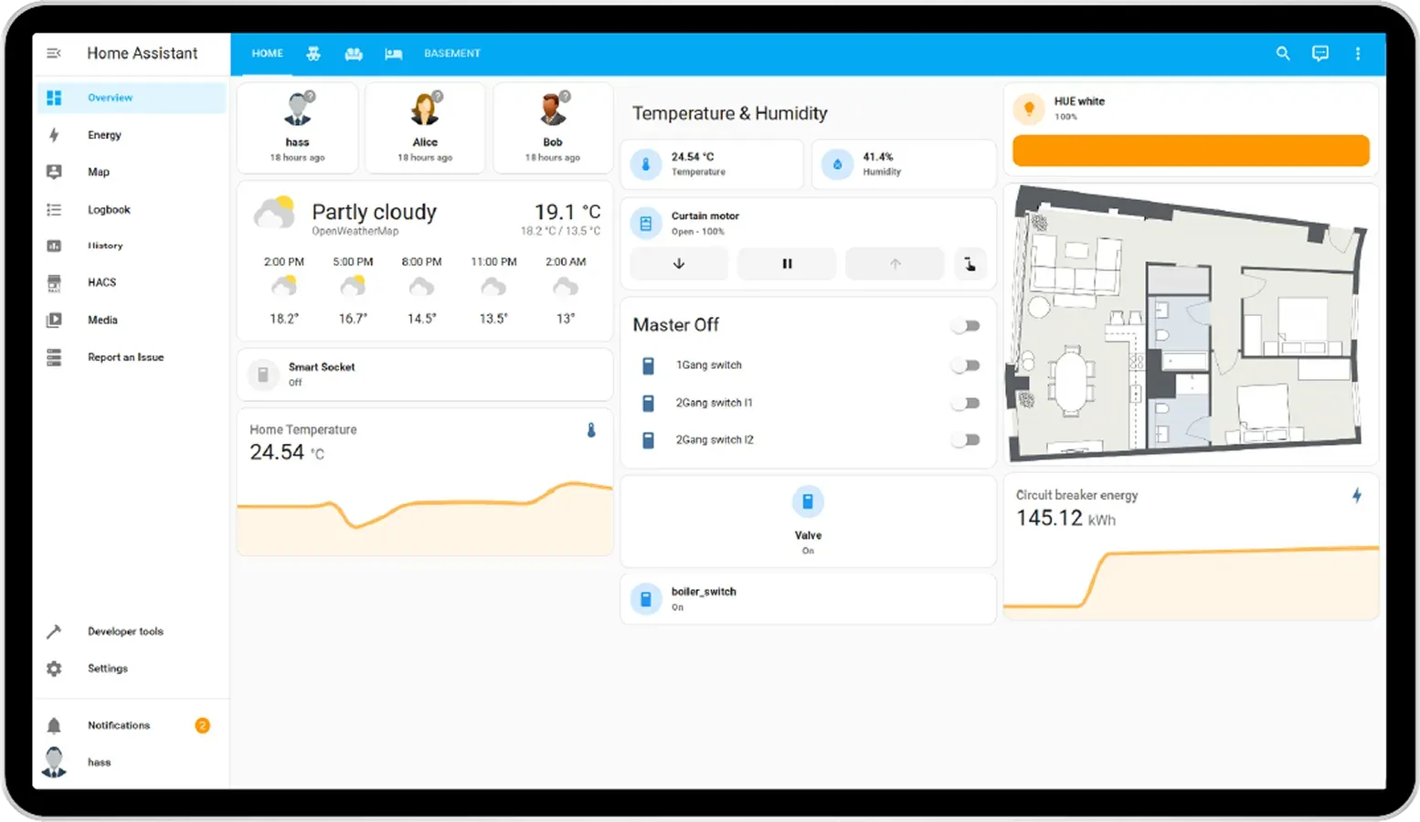 homeassistant interface