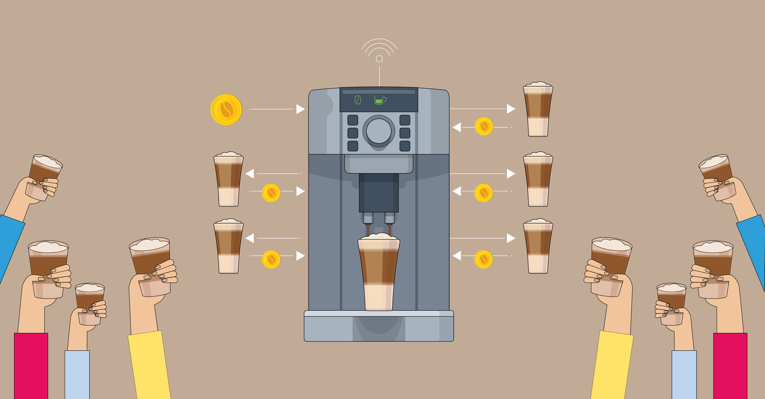 Blockchain-powered smart coffee machine