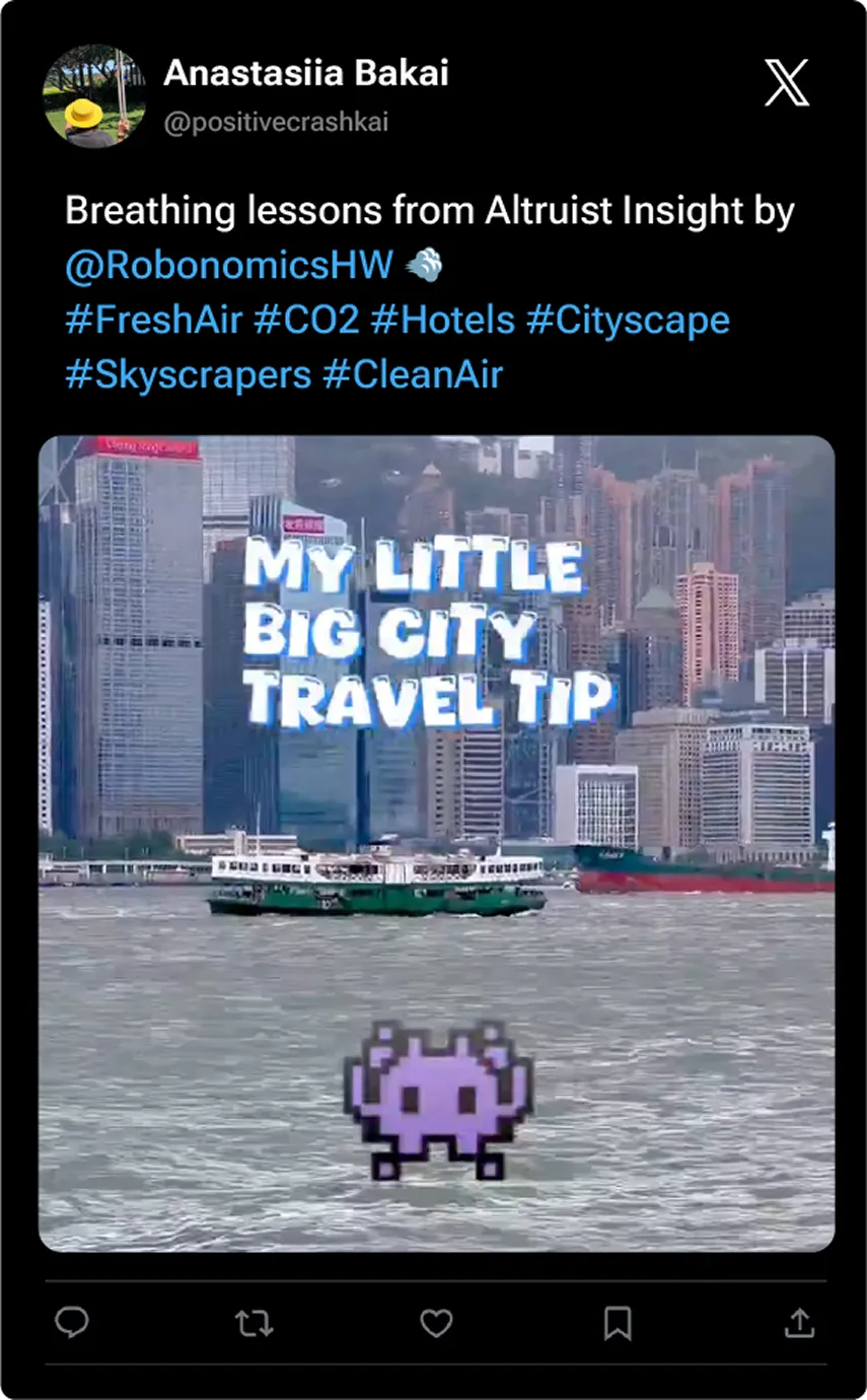 Community tweet about Robonomics