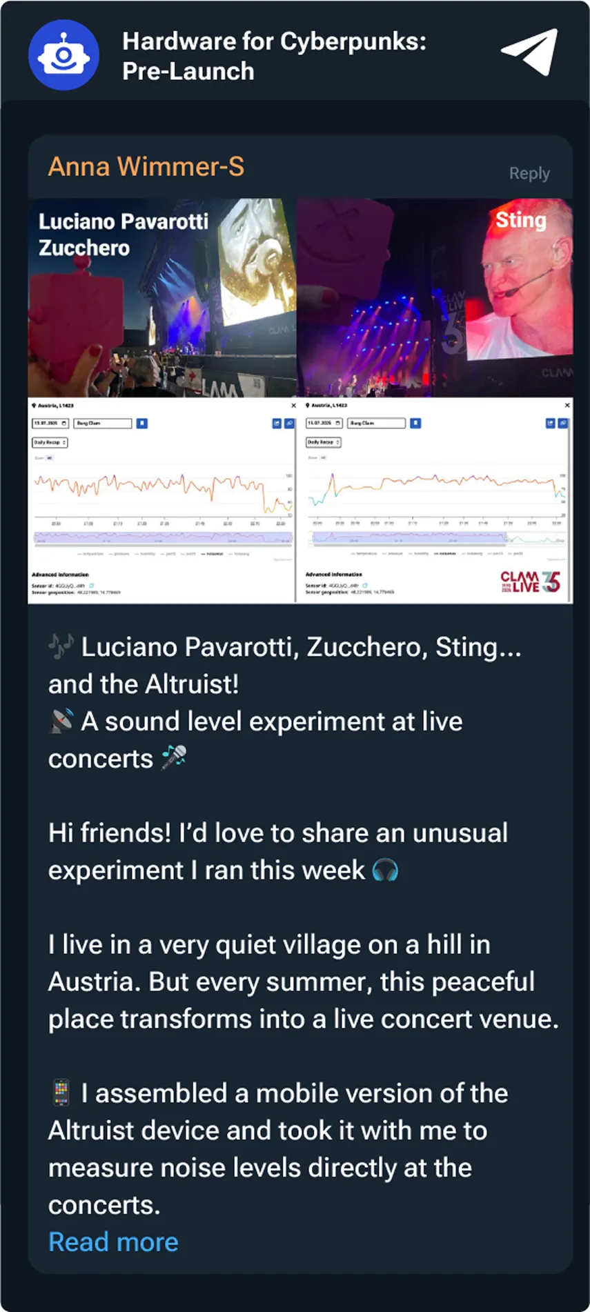 Community tweet about Robonomics