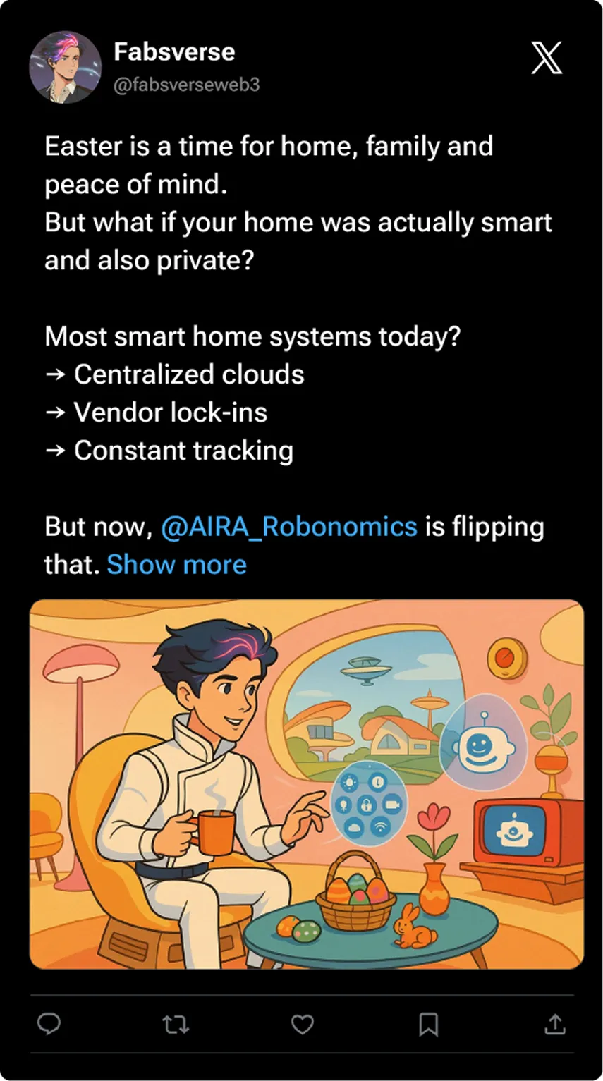 Community tweet about Robonomics