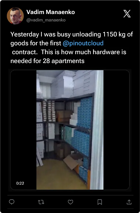 Community tweet about Robonomics