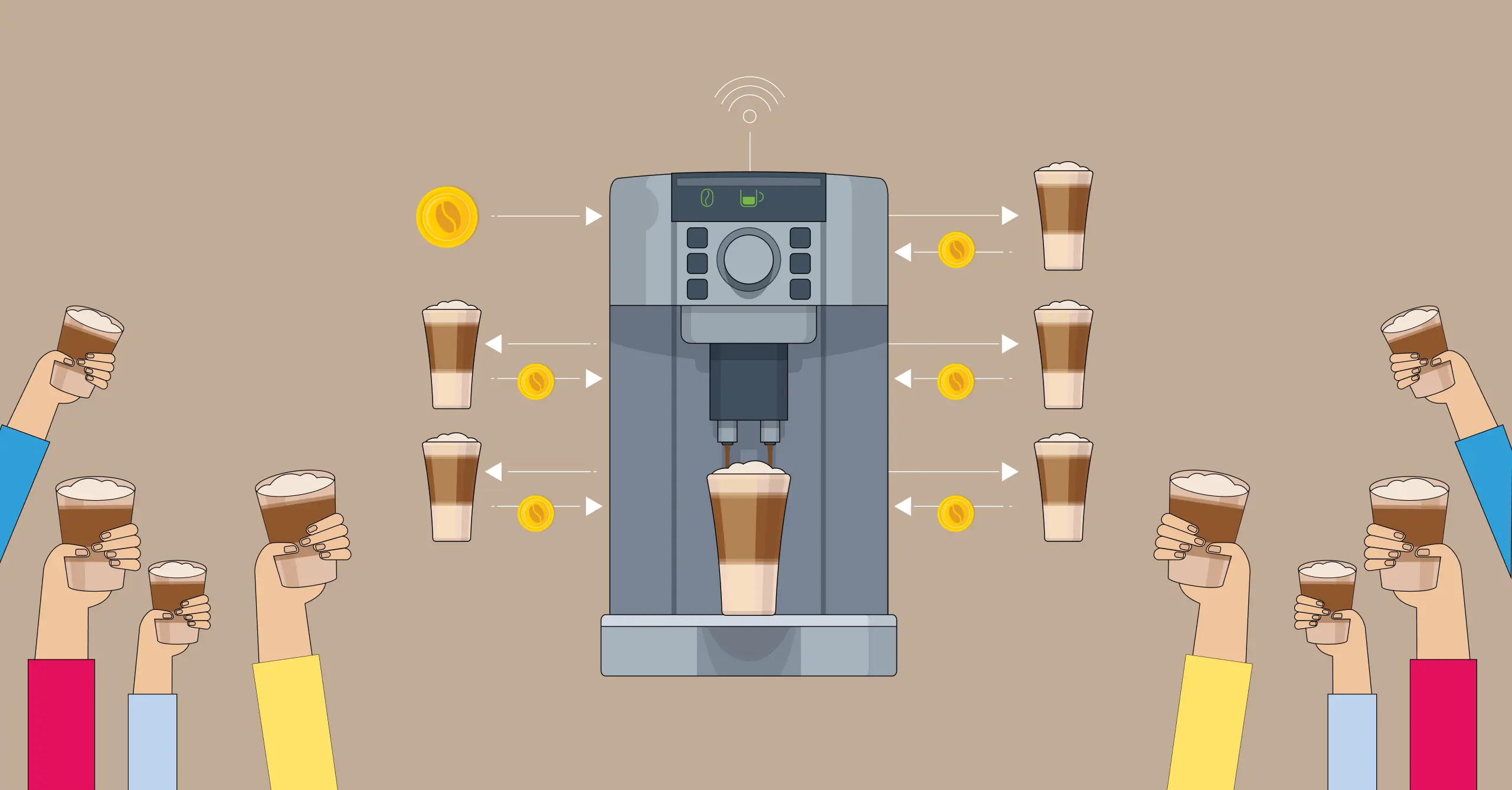 Blockchain-powered smart coffee machine