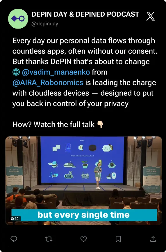 Community tweet about Robonomics